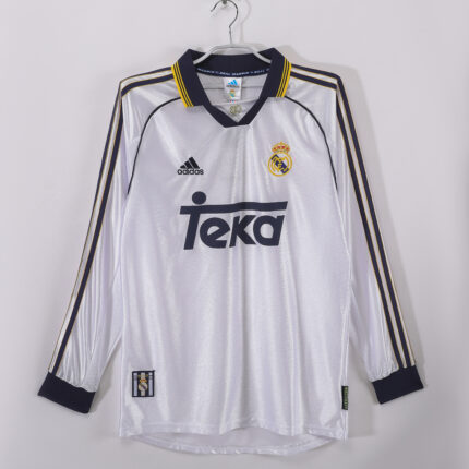 Real Madrid Long Sleeve Retro Jersey – Home  Season 98/00