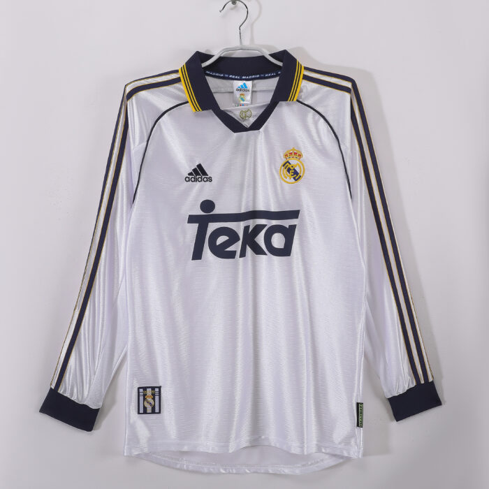 Real Madrid Long Sleeve Retro Jersey – Home  Season 98/00