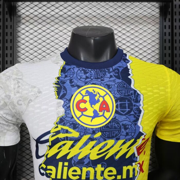 Club America Special Edition Jersey （Yellow, blue, white） - Player's Edition - Image 3