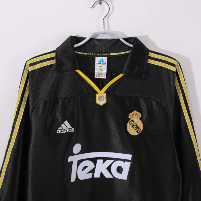 Real Madrid Long Sleeve Retro Jersey – Away  Season 99/01 - Image 4