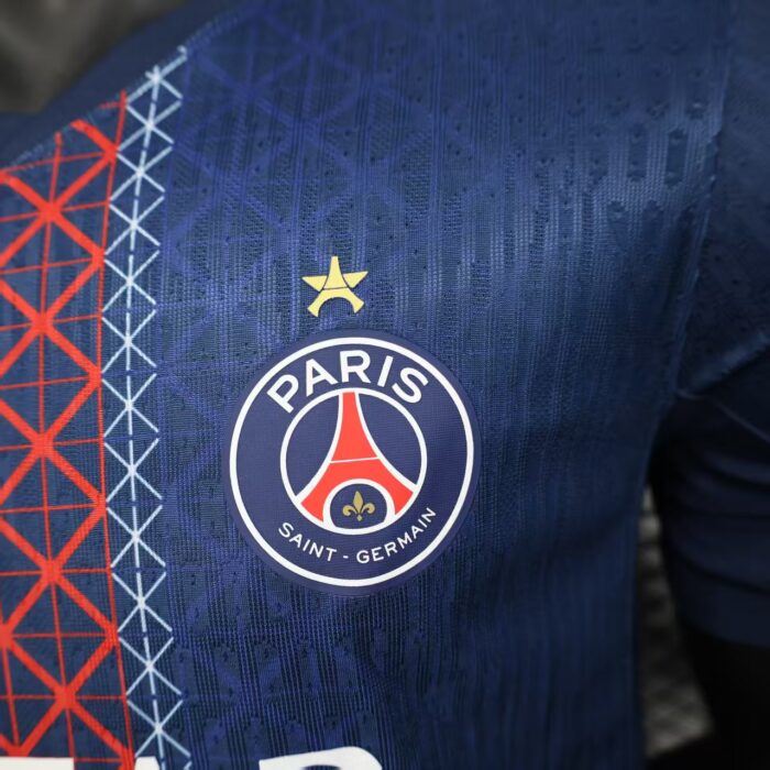 Home Stadium 25/26 FC PSG with Champions of Europe and UEFA Foundation 10 Years Badge- Player's Edition - Image 3