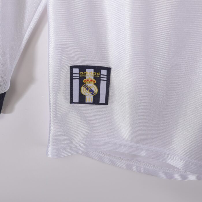 Real Madrid Long Sleeve Retro Jersey – Home  Season 98/00 - Image 5