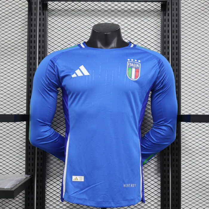 Home Long Sleeve Jersey 2024 Italy- Player's Edition
