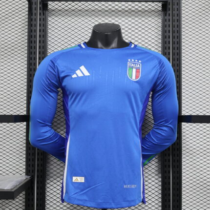 Home Long Sleeve Jersey 2024 Italy- Player's Edition
