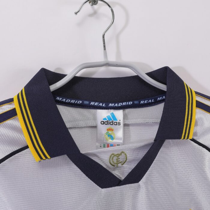 Real Madrid Long Sleeve Retro Jersey – Home  Season 98/00 - Image 8