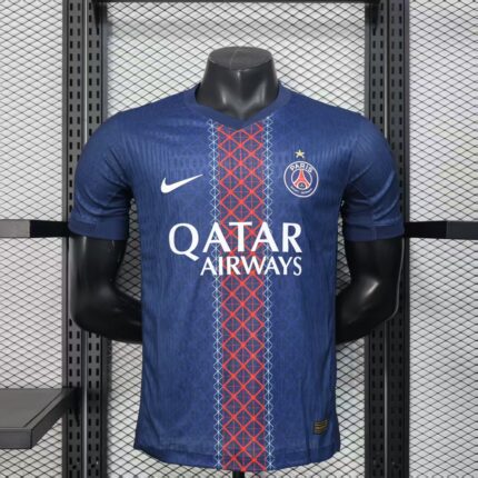 Home Stadium 25/26 FC PSG with Champions of Europe and UEFA Foundation 10 Years Badge- Player's Edition