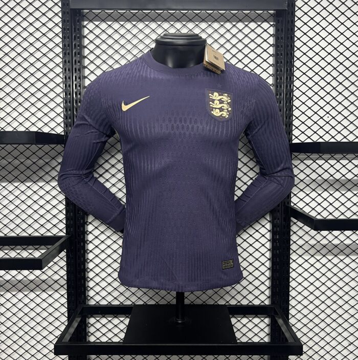 Away Long Sleeve Jersey 2024 England- Player's Edition