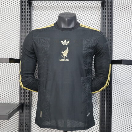 Mexico 2024 Golden Cup Long Sleeve Jersey black - Player's Edition