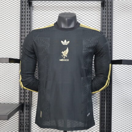 Mexico 2024 Golden Cup Long Sleeve Jersey black - Player's Edition