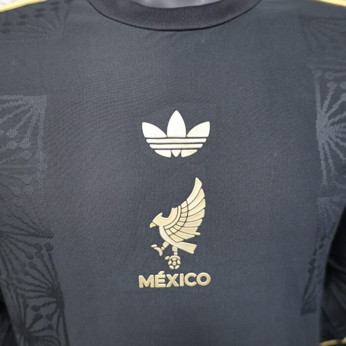 Mexico 2024 Golden Cup Long Sleeve Jersey black - Player's Edition - Image 7